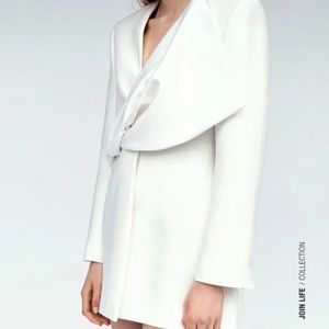 ZARA Blazer Dress Limited Edition Ecru